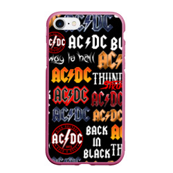 Чехол для iPhone 7/8 матовый AC DC logobombing