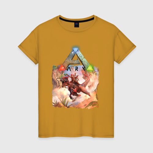 Женская футболка хлопок с принтом Ark Survival | АРК СУРВИВАЛ (Z), вид спереди #2