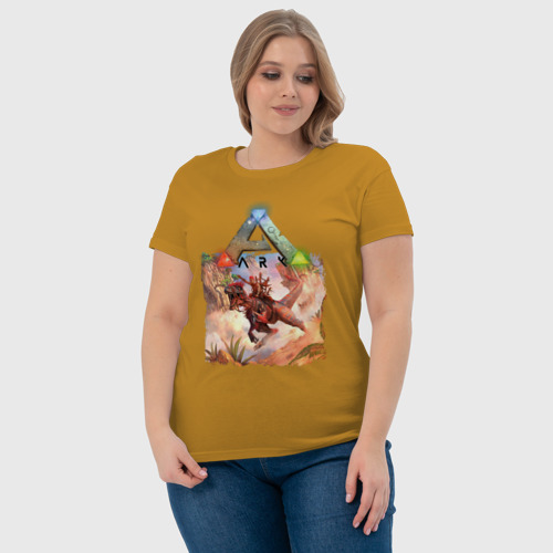 Женская футболка хлопок с принтом Ark Survival | АРК СУРВИВАЛ (Z), фото #4