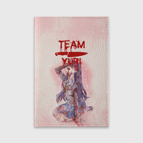 Обложка для паспорта матовая кожа Team Yuri Доки Доки +спини, цвет фиолетовый