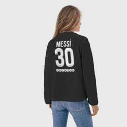 Женский лонгслив oversize хлопок Messi 30 PSG - фото 2