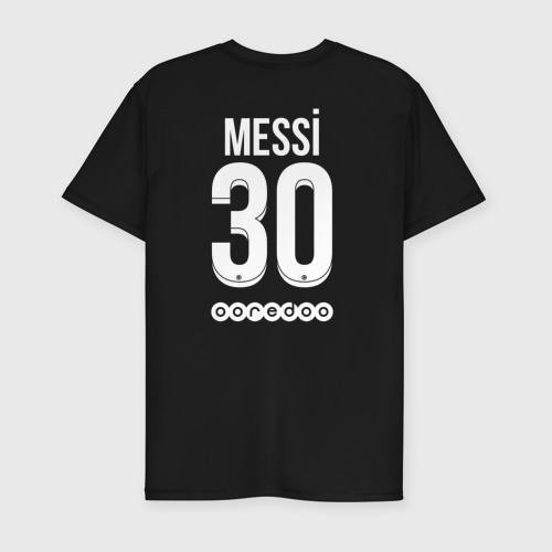 Мужская футболка хлопок Slim Messi 30 PSG, цвет черный - фото 2