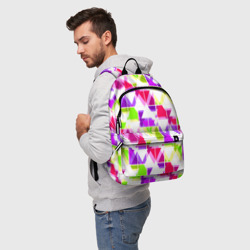Рюкзак 3D Геометрический яркий разноцветный узор - фото 2