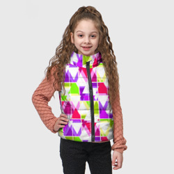 Детский жилет утепленный 3D Геометрический яркий разноцветный узор - фото 2