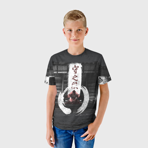 Детская футболка 3D Самурай призрак Цусимы, цвет 3D печать - фото 3