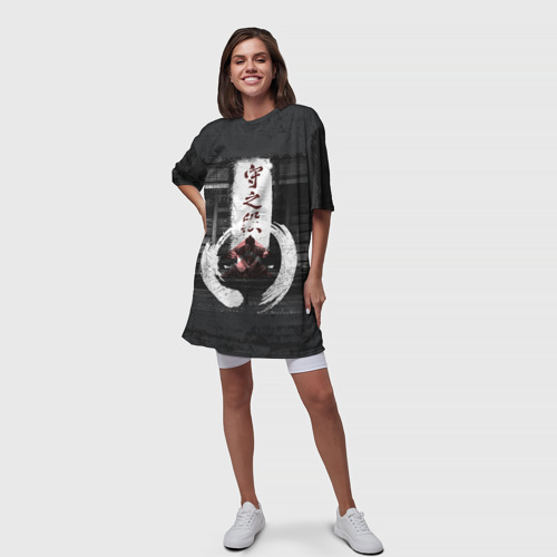 Платье-футболка 3D Самурай призрак Цусимы, цвет 3D печать - фото 5