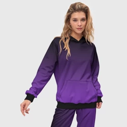 Женский костюм с толстовкой 3D Градиент - фиолетовый - фото 2