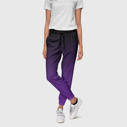 Женские брюки 3D Градиент - фиолетовый - фото 2