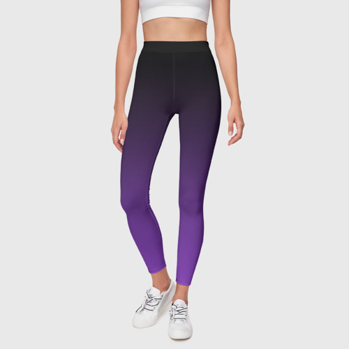 Леггинсы 3D Градиент - фиолетовый - фото 3