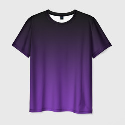 Мужская футболка 3D Ночной градиент | Фиолетовый