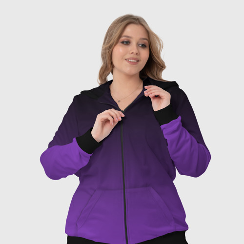 Женский костюм 3D Градиент - фиолетовый, цвет черный - фото 7