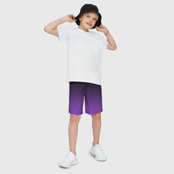 Детские спортивные шорты 3D Градиент - фиолетовый - фото 2