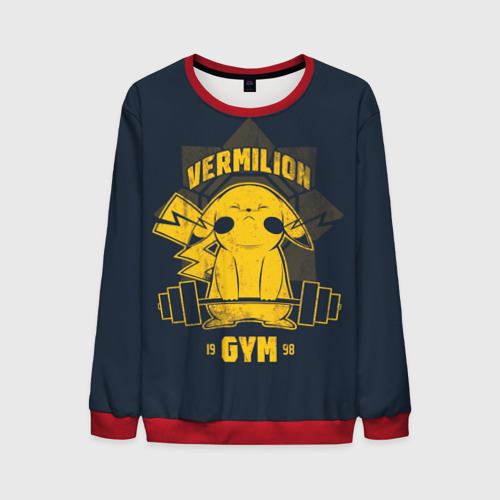 Мужской свитшот 3D Vermilion gym, цвет красный