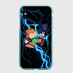 Чехол для iPhone XS Max матовый Пико Pico Молния