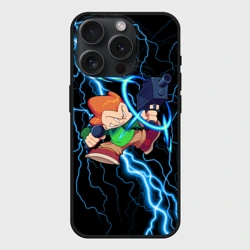 Чехол силиконовый для Apple iPhone 15 Pro Мax матовый Пико Pico Молния