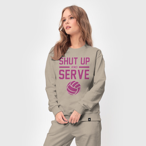 Женский костюм хлопок Shut Up And Serve, цвет миндальный - фото 5