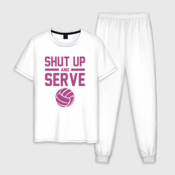 Мужская пижама хлопок Shut Up And Serve