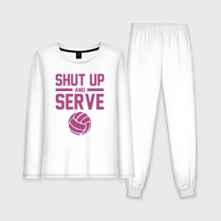 Женская пижама с лонгсливом хлопок Shut Up And Serve