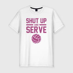 Мужская футболка хлопок Slim Shut Up And Serve
