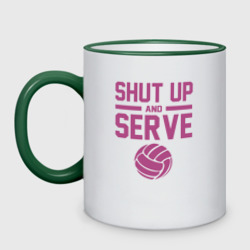 Кружка двухцветная Shut Up And Serve