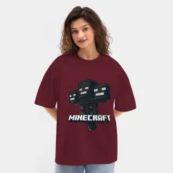 Женская футболка Oversize хлопок texturе Визер Иссушитель Майнкрафт - фото 2