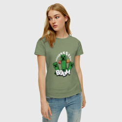 Женская футболка хлопок Криперы Creepers и Динамит - фото 2