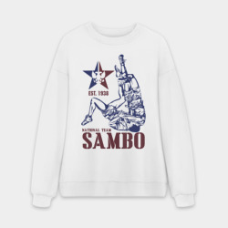 Мужской свитшот oversize без начеса хлопок Самбо