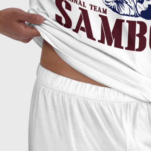 Мужская пижама хлопок Самбо, цвет белый - фото 6