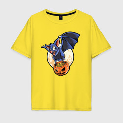 Halloween - летучая мышь – Мужская футболка хлопок Oversize с принтом купить со скидкой в -16%