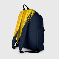 Рюкзак с принтом FNF Pico Пико для любого человека, вид сзади №1. Цвет основы: белый