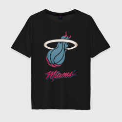 Мужская футболка хлопок Oversize Miami Heat