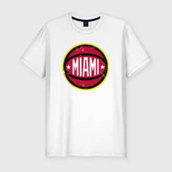 Майами Хит – Мужская футболка хлопок Slim с принтом купить