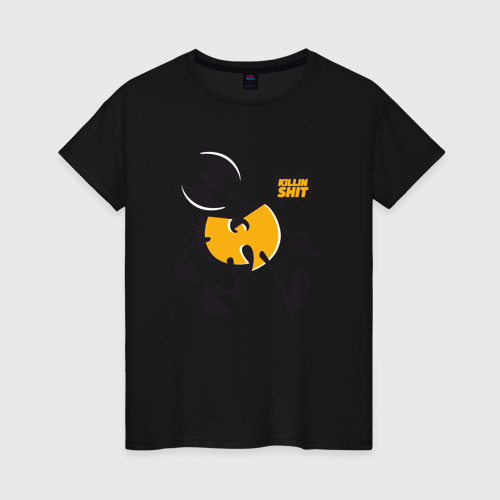 Женская футболка хлопок с принтом Wu-Tang Killn, вид спереди #2
