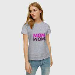 Женская футболка хлопок Mom - Wow - фото 2