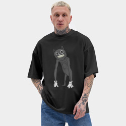 Мужская футболка Oversize хлопок texturе Cartoon Cat Мультяшный кот - фото 2