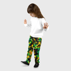 Детские брюки 3D Абстрактный желто-зеленый узор камуфляжный - фото 2