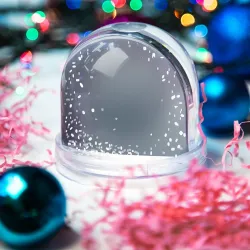 Игрушка Снежный шар Градиент оттенки серого - фото 2