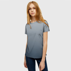 Женская футболка 3D Градиент оттенки серого - фото 2