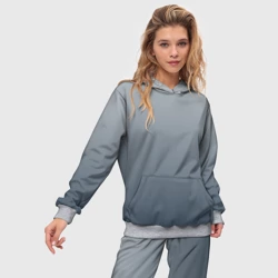 Женский костюм с толстовкой 3D Градиент оттенки серого - фото 2