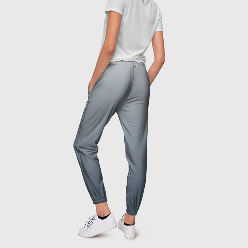 Женские брюки 3D Градиент оттенки серого, цвет 3D печать - фото 4