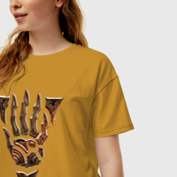 Женская футболка хлопок Oversize Символ Морровинда - фото 2