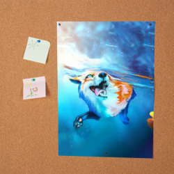 Постер Плывущая лисичка - фото 2