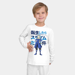 Пижама с принтом Римуру Темпест, TenSura для ребенка, вид на модели спереди №2. Цвет основы: белый