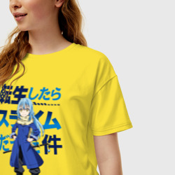 Женская футболка хлопок Oversize Римуру Темпест, TenSura - фото 2