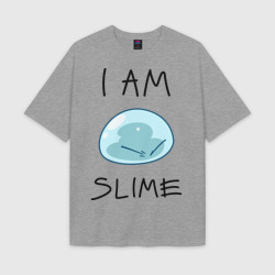 Мужская футболка Oversize хлопок texturе I am slime