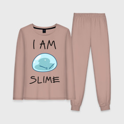 Женская пижама с лонгсливом хлопок I am slime