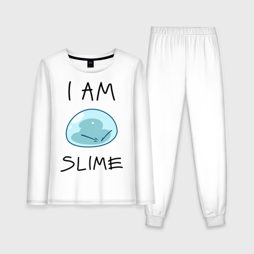 Женская пижама с лонгсливом хлопок I am slime