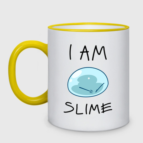 Кружка двухцветная I am slime, цвет Кант желтый