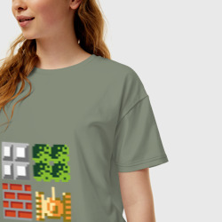 Женская футболка хлопок Oversize Танчики - фото 2