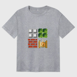 Женская футболка хлопок Oversize Танчики